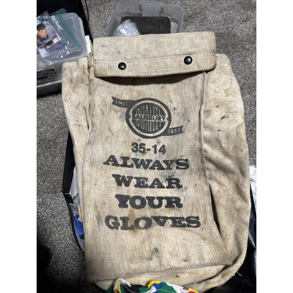 Vintage Lineman's Glove Bag 35-16 Salisbury Canvas